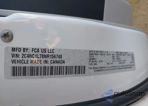 2022 Chrysler Pacifica Hybrid Touring L from USA, damaged, VIN 2C4RC1L78NR156748